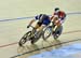 Hugo Barrette (Equipe de Quebec) vs Joseph Veloce (Team Ontario) in the gold medal ride that went to 3 races 		CREDITS:  		TITLE: Track Nationals 		COPYRIGHT: Rob Jones/www.canadiancyclist.com 2015 -copyright -All rights retained - no use permitted withou