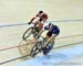 Hugo Barrette (Equipe de Quebec) vs Joseph Veloce (Team Ontario) in the gold medal ride that went to 3 races 		CREDITS:  		TITLE: Track Nationals 		COPYRIGHT: Rob Jones/www.canadiancyclist.com 2015 -copyright -All rights retained - no use permitted withou