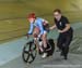 Allison Beveridge (Canada) gets some help getting back into the race 		CREDITS:  		TITLE: 2015 Track World Championships 		COPYRIGHT: Rob Jones/www.canadiancyclist.com 2015 -copyright -All rights retained - no use permitted without prior, written permissi