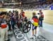 Stephanie Pohl in front of the World Cycling Photogs 		CREDITS:  		TITLE: 2015 Track World Championships 		COPYRIGHT: Rob Jones/www.canadiancyclist.com 2015 -copyright -All rights retained - no use permitted without prior, written permission