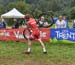 Sam Gaze broke his chain in the first 50 metres of the race 		CREDITS:  		TITLE: 2015 Val di Sole World Cup 		COPYRIGHT: Rob Jones/www.canadiancyclist.com 2015 -copyright -All rights retained - no use permitted without prior, written permission