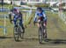 Cindy Montambault (Can) CVM 2 VALS and Ruby West (Can) Centurion Next Wave Cycling 		CREDITS:  		TITLE: 2015 Manitoba Grand Prix of Cyclocross 		COPYRIGHT: Rob Jones/www.canadiancyclist.com 2015 -copyright -All rights retained - no use permitted without p