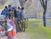 Staff line up in the pits 		CREDITS:  		TITLE: 2015 Manitoba Grand Prix of Cyclocross 		COPYRIGHT: Rob Jones/www.canadiancyclist.com 2015 -copyright -All rights retained - no use permitted without prior, written permission