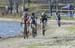 Lisa Holmgren leading Erica Leonard and Ashley Barson 		CREDITS:  		TITLE: 2016 Ontario Cyclocross Championships 		COPYRIGHT: Rob Jones/www.canadiancyclist.com 2016 -copyright -All rights retained - no use permitted without prior; written permission