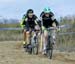 Aaron Schooler (Focus Canada) leading Trevor ODonnell (Realdeal/DOrnellas p/b Garneau) and  Gunnar Holmgren (Garneau Easton) 		CREDITS:  		TITLE: 2016 Vaughan Cyclocross Classic 		COPYRIGHT: Rob Jones/www.canadiancyclist.com 2016 -copyright -All rights re