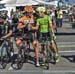 Kris Dahl & Mike Woods renew acquaintance 		CREDITS:  		TITLE: 2016 Tour of Alberta 		COPYRIGHT: Rob Jones/www.canadiancyclist.com 2016 -copyright -All rights retained - no use permitted without prior; written permission