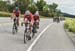 Denmark tried a three rider breakaway, but race leader McNulty was able to join them 		CREDITS: Rob Jones/www.canadiancyclist.co 		TITLE: Tour de l Abitibi 		COPYRIGHT: Rob Jones/www.canadiancyclist.com 2016 -copyright -All rights retained - no use permit