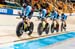 In First Round, Canada won their heat and set best time to advance to Gold medal final 		CREDITS:  		TITLE: UCI Track Cycling World Cup Glasgow 2016 		COPYRIGHT: Guy Swarbrick