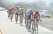 Willi Routley leads the break through coastal fog 		CREDITS: Casey B. Gibson 		TITLE: Amgen Tour of California, 2016 		COPYRIGHT: © Casey B. Gibson 2016