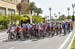 The bunch head out on their first lap 		CREDITS:  		TITLE: 2016 Road World Championships, Doha, Qatar 		COPYRIGHT: Rob Jones/www.canadiancyclist.com 2016 -copyright -All rights retained - no use permitted without prior; written permission