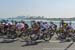 Doha in the background as the riders enter The Pearl 		CREDITS:  		TITLE: 2016 Road World Championships, Doha, Qatar 		COPYRIGHT: Rob Jones/www.canadiancyclist.com 2016 -copyright -All rights retained - no use permitted without prior; written permission