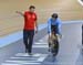 Barrette gets instructions from coach Erin Hartwell 		CREDITS:  		TITLE: 2016 Track World Championships, London UK 		COPYRIGHT: Rob Jones/www.canadiancyclist.com 2016 -copyright -All rights retained - no use permitted without prior, written permission