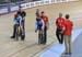 Practicing Team Sprint start 		CREDITS:  		TITLE: 2016 Track World Championships, London UK 		COPYRIGHT: Rob Jones/www.canadiancyclist.com 2016 -copyright -All rights retained - no use permitted without prior, written permission