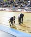 Laying the final markings on the track 		CREDITS:  		TITLE:  		COPYRIGHT: Robert Jones-Canadian Cyclist