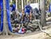 Chaos in the rock garden at the end of the start lap 		CREDITS: Rob Jones/www.canadiancyclist.co 		TITLE: 2016 MTB World Championships 		COPYRIGHT: Rob Jones/www.canadiancyclist.com 2016 -copyright -All rights retained - no use permitted without prior; wr