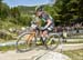 Matthias Fluckiger was at the front of the race until a bad crash knocked him out of the race 		CREDITS:  		TITLE: XC World Cup 2, Albstadt, Germany 		COPYRIGHT: Rob Jones/www.canadiancyclist.com 2017 -copyright -All rights retained - no use permitted wit