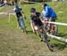 Brody Sanderson leading Raphael Auclair 		CREDITS:  		TITLE: 2017 CX Nationals 		COPYRIGHT: Rob Jones/www.canadiancyclist.com 2017 -copyright -All rights retained - no use permitted without prior; written permission