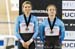 Amelia Walsh and Kate OBrien, Womens Team Sprint silver medalists 		CREDITS:  		TITLE: LA UCI TRack World Cup 		COPYRIGHT: Guy Swarbrick