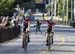 Jamie Gilgen and team mate Carrie Cartmill (Rise Racing)  		CREDITS:  		TITLE: Fieldstone Criterium of Cambridge/Ontario Provincial Criterium C 		COPYRIGHT: Rob Jones/www.canadiancyclist.com 2017 -copyright -All rights retained - no use permitted without 