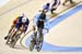 Hugo Barrette in the lead in Round one of the Mens Keirin 		CREDITS:  		TITLE: Track World Cup Santiago 		COPYRIGHT: Guy Swarbrick/TLP