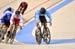 Hugo Barrette out front before winning repechages heat 		CREDITS:  		TITLE: Track World Cup Santiago 		COPYRIGHT: Guy Swarbrick/TLP