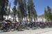 Peloton at the summit with snow 		CREDITS:  		TITLE: Amgen Tour of California, 2017 		COPYRIGHT: ?? Casey B. Gibson 2017