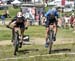 Sprint for 3rd, Quinto Disera and  Andrew LEsperence 		CREDITS:  		TITLE: Canada Cup XC 4, Horseshoe 		COPYRIGHT: Rob Jones/www.canadiancyclist.com 2017 -copyright -All rights retained - no use permitted without prior; written permission