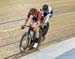 Points Race, Gee and De Rosnay 		CREDITS:  		TITLE: 2017 Elite Track Nationals 		COPYRIGHT: Rob Jones/www.canadiancyclist.com 2017 -copyright -All rights retained - no use permitted without prior; written permission