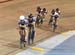 Team Pursuit - Team Pursuit - Team Ontario caught team Quebec 		CREDITS:  		TITLE: 2017 Track Nationals 		COPYRIGHT: Rob Jones/www.canadiancyclist.com 2017 -copyright -All rights retained - no use permitted without prior; written permission