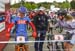 Catharine Pendrel and Gunn Rita Dahle Flesja catch up 		CREDITS:  		TITLE: XC World Cup 1, Nove Mesto, Czech Republic 		COPYRIGHT: Rob Jones/www.canadiancyclist.com 2017 -copyright -All rights retained - no use permitted without prior; written permission