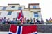 Fans who shared their perch with our photographer and fed him waffles 		CREDITS:  		TITLE: 2017 Road World Championships, Bergen, Norway 		COPYRIGHT: Rob Jones/www.canadiancyclist.com 2017 -copyright -All rights retained - no use permitted without prior; 