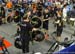 Staff hold the bikes waiting to go up to the track 		CREDITS:  		TITLE: 2017 Track World Championships 		COPYRIGHT: Rob Jones/www.canadiancyclist.com 2017 -copyright -All rights retained - no use permitted without prior; written permission