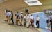 Canada waiting to start while track repairs are taking place 		CREDITS:  		TITLE: Track World Cup Milton 2018 		COPYRIGHT: Rob Jones/www.canadiancyclist.com 2018 -copyright -All rights retained - no use permitted without prior, written permission