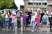 School kids out to watch the racers 		CREDITS:  		TITLE: Tour de Beauce 		COPYRIGHT: Rob Jones/www.canadiancyclist.com 2018 -copyright -All rights retained - no use permitted without prior; written permission