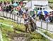 Malene Degn (Den) Ghost Factory Racing gets hung up on a slippery corner 		CREDITS:  		TITLE: 2018 UCI World Cup Albstadt 		COPYRIGHT: Rob Jones/www.canadiancyclist.com 2018 -copyright -All rights retained - no use permitted without prior; written permiss