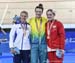 Neah Evans, Amy Cure, Emily Kay 		CREDITS:  		TITLE: Commonwealth Games, Gold Coast 2018 		COPYRIGHT: Rob Jones/www.canadiancyclist.com 2018 -copyright -All rights retained - no use permitted without prior; written permission