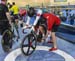 Lauriane Genest preps for start 		CREDITS:  		TITLE: Commonwealth Games, Gold Coast 2018 		COPYRIGHT: Rob Jones/www.canadiancyclist.com 2018 -copyright -All rights retained - no use permitted without prior; written permission