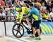 Jacob Schmids 1 year old daughter watches her dad 		CREDITS:  		TITLE: Commonwealth Games, Gold Coast 2018 		COPYRIGHT: Rob Jones/www.canadiancyclist.com 2018 -copyright -All rights retained - no use permitted without prior; written permission