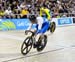 SemiFinal: Jack Carlin (Scotland) vs Jacob Schmid (Australia) 		CREDITS:  		TITLE: Commonwealth Games, Gold Coast 2018 		COPYRIGHT: Rob Jones/www.canadiancyclist.com 2018 -copyright -All rights retained - no use permitted without prior; written permission