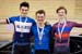 Brennan Hodgins; Jackson Kinniburgh; Riley Pickrell 		CREDITS:  		TITLE: 2018 Junior, U17 and Para Track Nationals 		COPYRIGHT: ?? 2018 Ivan Rupes