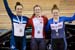 Adele Desgagnes; Madison Dempsterr; Ngaire Barraclough 		CREDITS:  		TITLE: 2018 Junior, U17 and Para Track Nationals 		COPYRIGHT: ?? 2018 Ivan Rupes