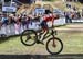 Petter Fagerhaug (Nor) celbrates his win with some trick riding 		CREDITS:  		TITLE: 2018 La Bresse MTB World Cup 		COPYRIGHT: Rob Jones/www.canadiancyclist.com 2018 -copyright -All rights retained - no use permitted without prior; written permission