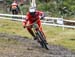 Kade Edwards (GBr) Trek Factory Racing DH 		CREDITS:  		TITLE: 2018 La Bresse MTB World Cup 		COPYRIGHT: Rob Jones/www.canadiancyclist.com 2018 -copyright -All rights retained - no use permitted without prior; written permission