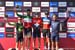 Mens podum: l to r - Maxime Marotte, Gerhard Kerschbaumer, Mathias Flueckiger, Titouan Carod, Luca Braidot 		CREDITS:  		TITLE: 2018 MSA MTB World Cup 		COPYRIGHT: ROB JONES/CANADIAN CYCLIST