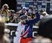 Rachel Atherton (Great Britain) waves to the fans 		CREDITS:  		TITLE: 2018 MTB World Championships, Lenzerheide, Switzerland 		COPYRIGHT: Rob Jones/www.canadiancyclist.com 2018 -copyright -All rights retained - no use permitted without prior; written per