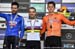 L to r: Gerhard Kerschbaumer, Nino Schurter, Mathieu van der Poel  		CREDITS:  		TITLE: 2018 MTB World Championships, Lenzerheide, Switzerland 		COPYRIGHT: Rob Jones/www.canadiancyclist.com 2018 -copyright -All rights retained - no use permitted without p