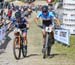 Marianne Theberge (Canada) passing riders 		CREDITS:  		TITLE: 2018 MTB World Championships, Lenzerheide, Switzerland 		COPYRIGHT: Rob Jones/www.canadiancyclist.com 2018 -copyright -All rights retained - no use permitted without prior; written permission