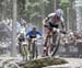 Anton Cooper (Trek Factory Racing XC) leading Maxime Marotte (Cannondale) and Nino Schurter (Scott-SRAM) 		CREDITS:  		TITLE: 2018 UCI World Cup Nove Mesto 		COPYRIGHT: Rob Jones/www.canadiancyclist.com 2018 -copyright -All rights retained - no use permit