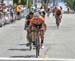 Sara Bergen leading Alison Jackson and Leah Kirchmann for 3rd 		CREDITS:  		TITLE: Canadian Road National Championships - RR 		COPYRIGHT: Rob Jones/www.canadiancyclist.com 2018 -copyright -All rights retained - no use permitted without prior; written perm