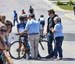 Boilard receives the news of her disqualification 		CREDITS:  		TITLE: Canadian Road National Championships - RR 		COPYRIGHT: Rob Jones/www.canadiancyclist.com 2018 -copyright -All rights retained - no use permitted without prior; written permission